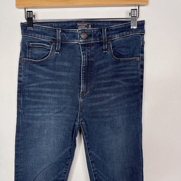 Abercrombie & Fitch Womens 25 / 0 Short Simone High Rise Super Skinny Jeans Dark - Picture 3 of 9